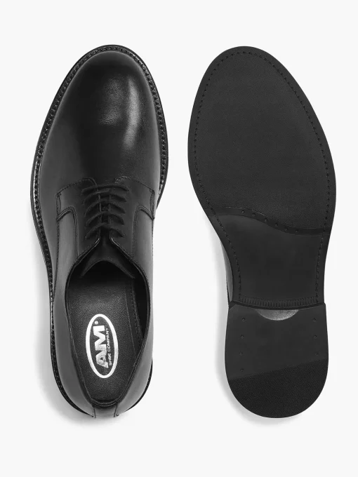 Zwarte Leren Veterschoen