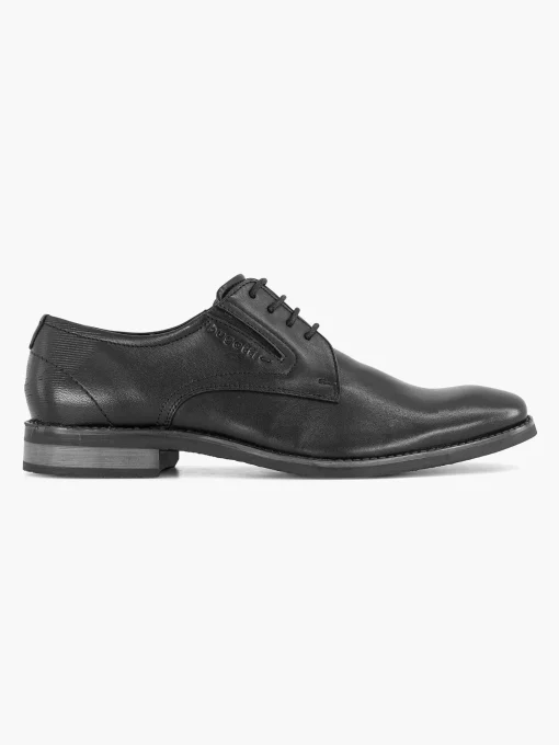 Zwarte Leren Veterschoen