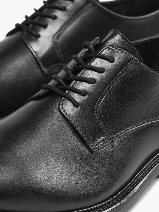 Zwarte Leren Veterschoen