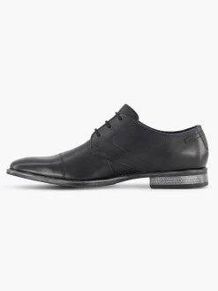 Zwarte Leren Veterschoen