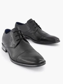 Zwarte Leren Veterschoen