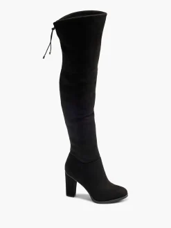 Zwarte Overknee Laars Hak