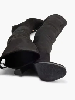 Zwarte Overknee Laars Hak