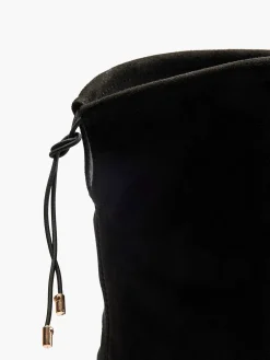 Zwarte Overknee Laars Hak