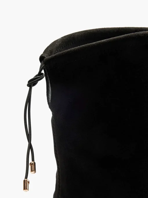 Zwarte Overknee Laars Hak