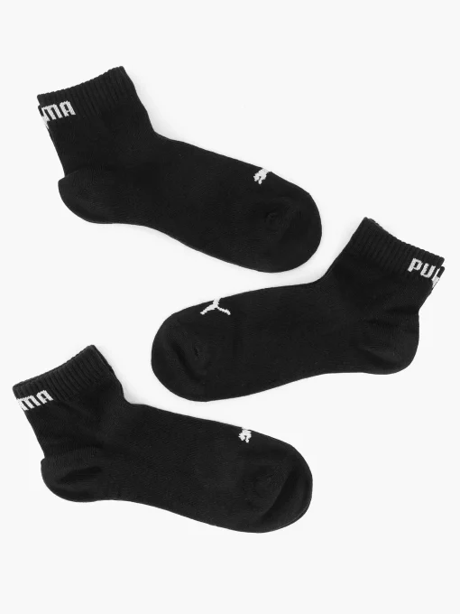 Zwarte Puma Quarter Plain 3 Pak 35-38