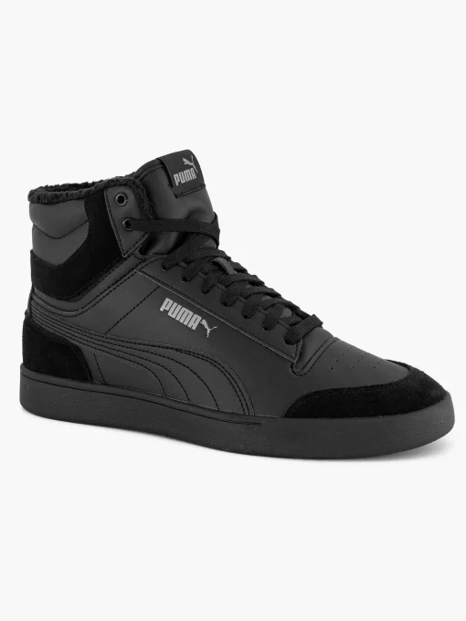 Zwarte Puma Shuffle Mid Fur