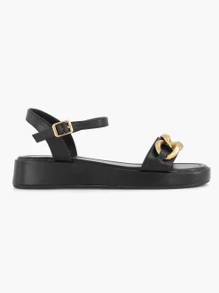 Zwarte Sandaal Sierketting