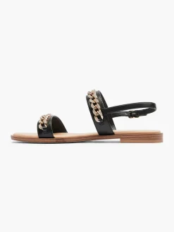 Zwarte Sandaal Sierketting