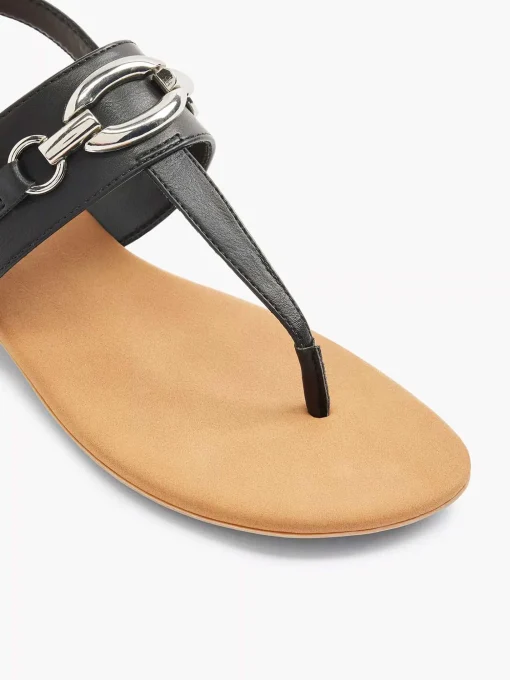 Zwarte Sandaal Sierketting