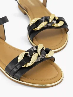 Zwarte Sandaal Sierketting