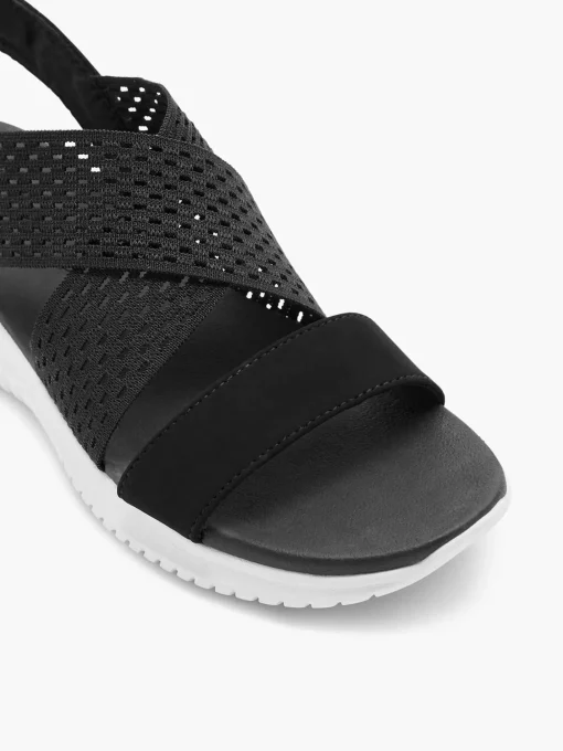 Zwarte Sandalen Neon Star