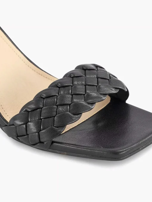 Zwarte Sandalette Gevlochten