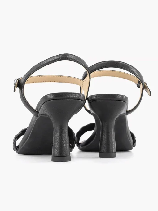 Zwarte Sandalette Gevlochten
