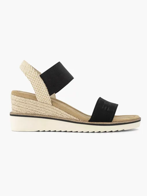 Zwarte Sandalette Sleehak
