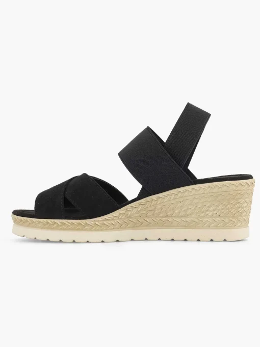 Zwarte Sandalette Sleehak
