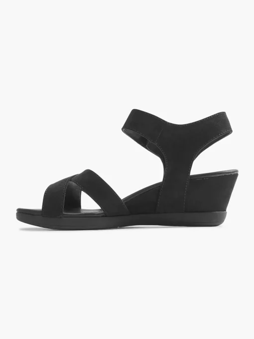 Zwarte Sandalette Sleehak