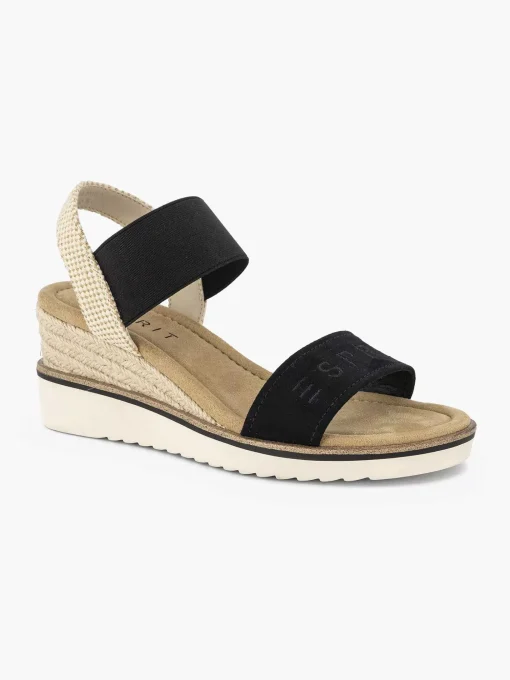 Zwarte Sandalette Sleehak