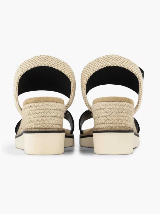 Zwarte Sandalette Sleehak