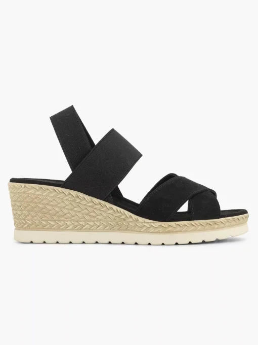 Zwarte Sandalette Sleehak