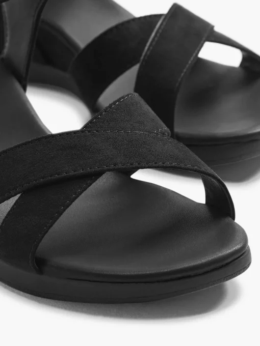Zwarte Sandalette Sleehak