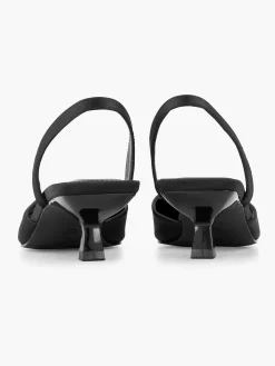 Zwarte Slingback Steentjes