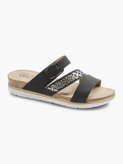 Zwarte Slipper Gespsluiting