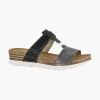 Zwarte Slipper Leren Voetbed