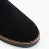 Zwarte Suede Comfort Enkelboot Gevoerd