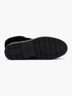 Zwarte Suede Comfort Enkelboot Gevoerd