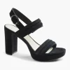 Zwarte Suede Sandalette