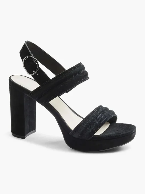 Zwarte Suede Sandalette