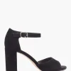 Zwarte Suede Sandalette