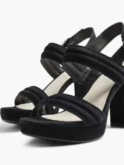 Zwarte Suede Sandalette