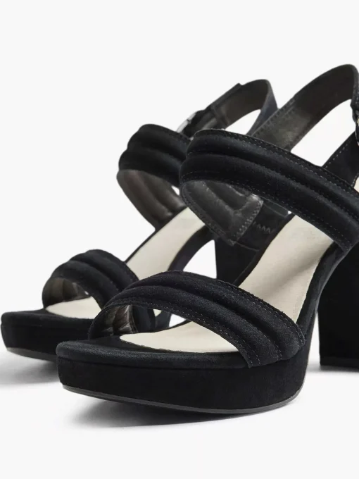 Zwarte Suede Sandalette