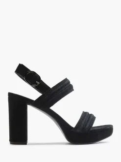 Zwarte Suede Sandalette