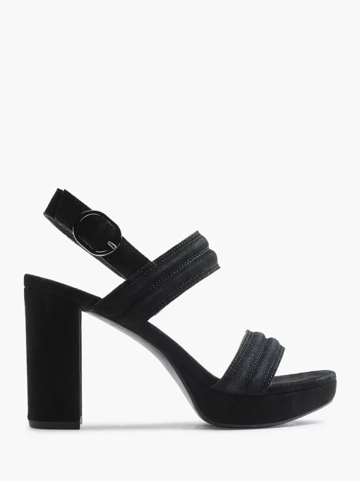 Zwarte Suede Sandalette