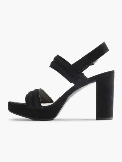 Zwarte Suede Sandalette