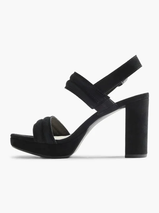 Zwarte Suede Sandalette