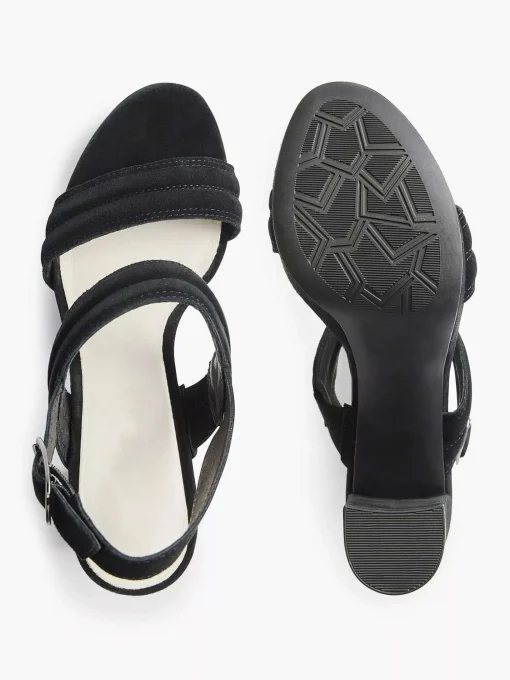 Zwarte Suede Sandalette