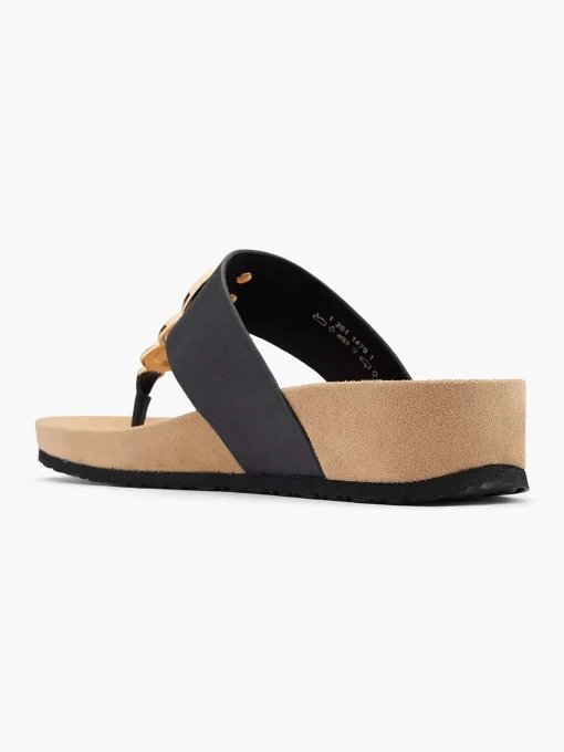 Zwarte Teenslipper