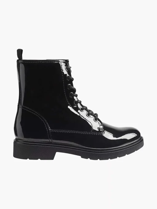 Zwarte Veterboot Lak