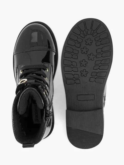 Zwarte Veterboot Lak