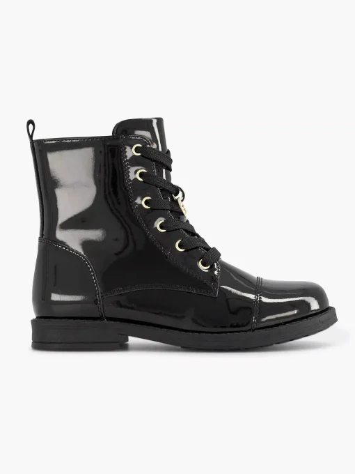 Zwarte Veterboot Lak