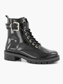 Zwarte Veterboot Lak