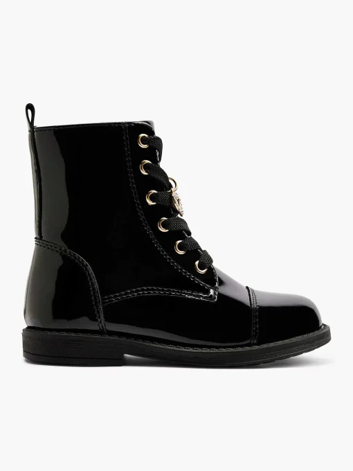Zwarte Veterboot Lak