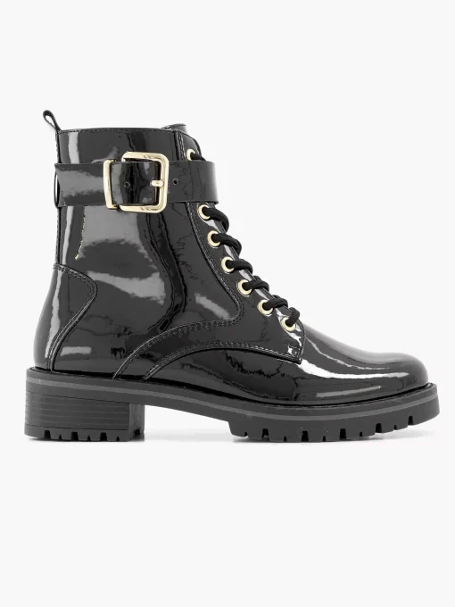 Zwarte Veterboot Lak
