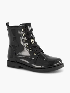 Zwarte Veterboot Lak
