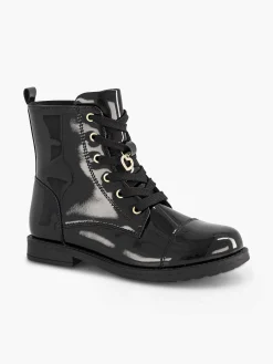 Zwarte Veterboot Lak