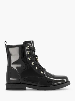 Zwarte Veterboot Lak